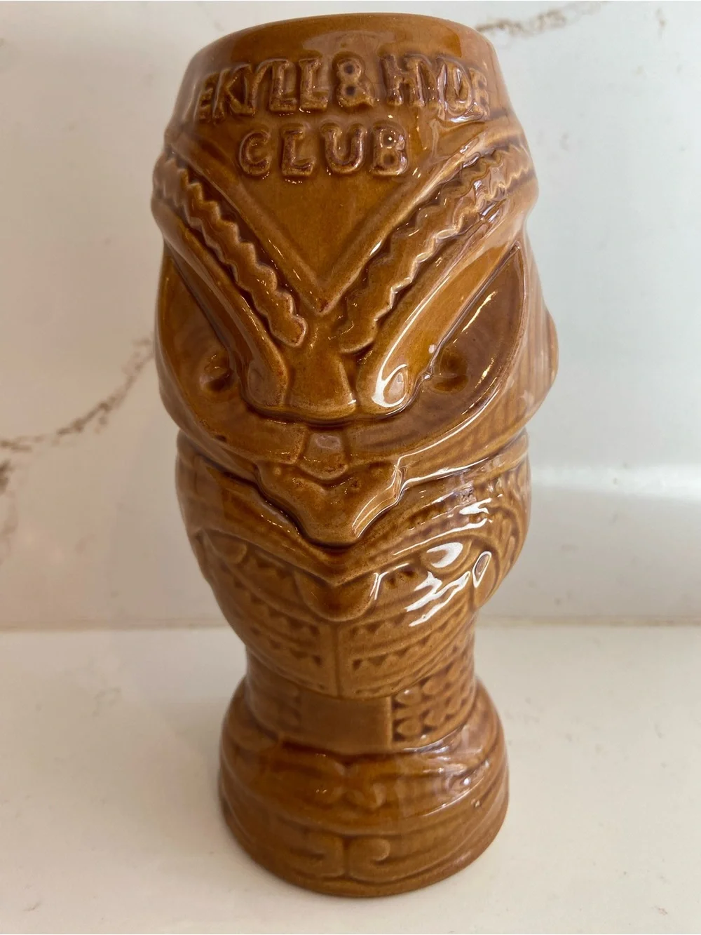 Jekyll and Hyde Brown Glazed Ceramic TIKI Mug Club Cup NYC